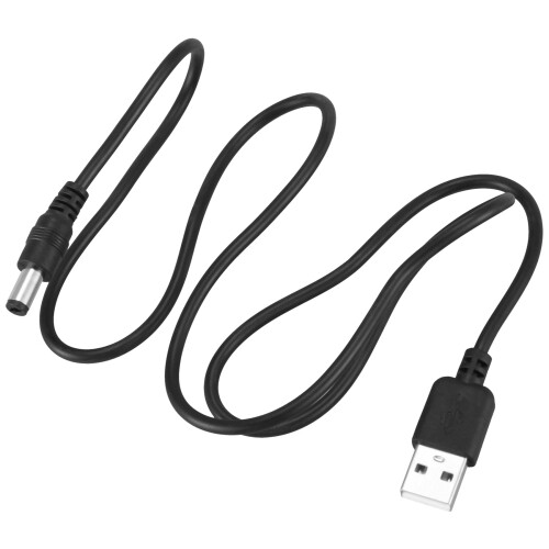 10x USB-kabel 5,5 mm / 2,1 mm 5V DC-stik strømkabel (sort, 75 cm) 2