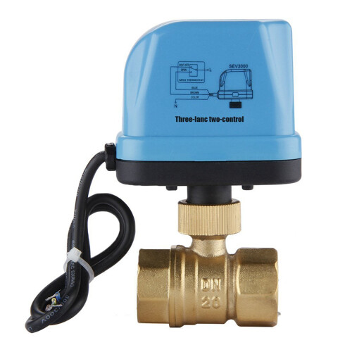 Válvula de zona de 2 vias, válvula de esfera com motor, válvula elétrica reversível, 220V DN20 (G3 / 4 polegadas) 1