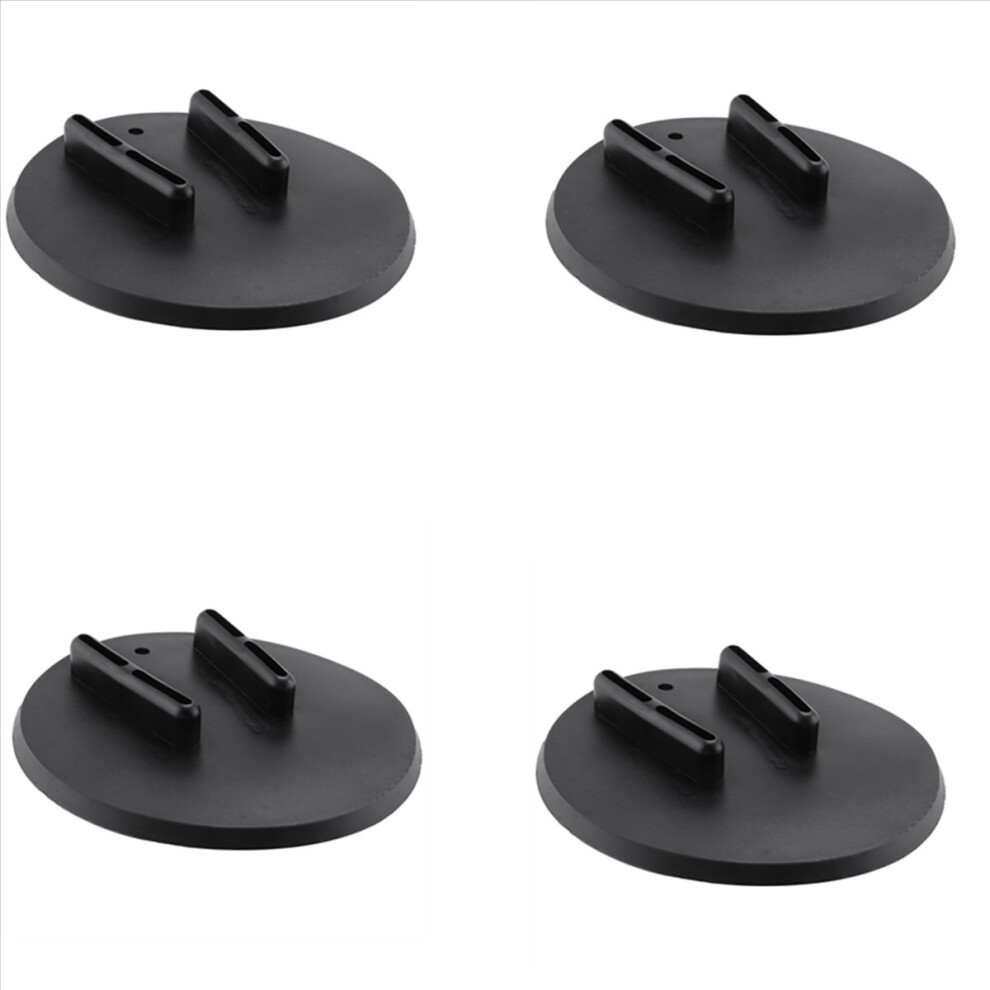 4X Motorcycle Kickstand Pad Kick Stand Coaster Puck For Touring Black 4853796917757