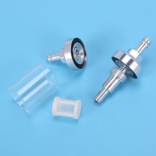 5 Filtros de Combustível em Vidro Cromado Universal para Motores de Motocicletas, 5/16 polegadas (8mm) 1