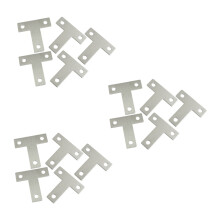 15 Pcs Angle Plate Corner Brace Flat T Shape Repair Bracket 40mm x 40mm