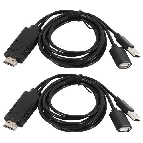 2x Καλώδιο προσαρμογέα USB θηλυκό σε αρσενικό HDTV για /7Plus/6S 6 Plus