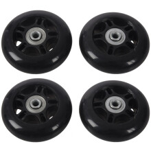 4er-Set 64 x 18 mm Gepäck-/Koffer-/Inlineskate-Ersatzrollen, schwarz