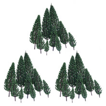 30-teiliges Modelleisenbahn-Landschaftsmodell mit pyramidenförmigen Bäumen (1,9 bis 6,3 Zoll) im Maßstab 1:50