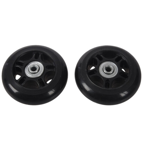 4 sada náhradních koleček pro kufry/inline brusle 64x18mm, černá 1