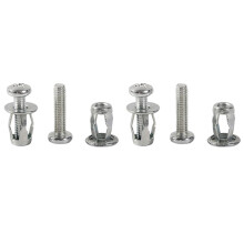 40 stk. M6X25 jekkmuttere, bilmetallskrue, kronbladmuttere med skrue for hulveggjernskall