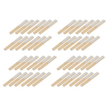 Pacote com 48 leques de mão em papel branco, dobráveis em bambu, ideais para igrejas, casamentos, festas e como lembrancinhas.