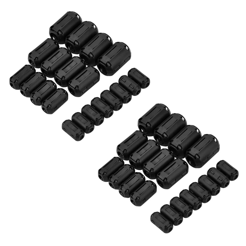 40 Pieces Clip-On Ferrite Ring Core Rfi Noise Suppressor Cable Clip For 3Mm/5Mm/7Mm/9Mm/13Mm Diameter Cable, Black 4853796918013