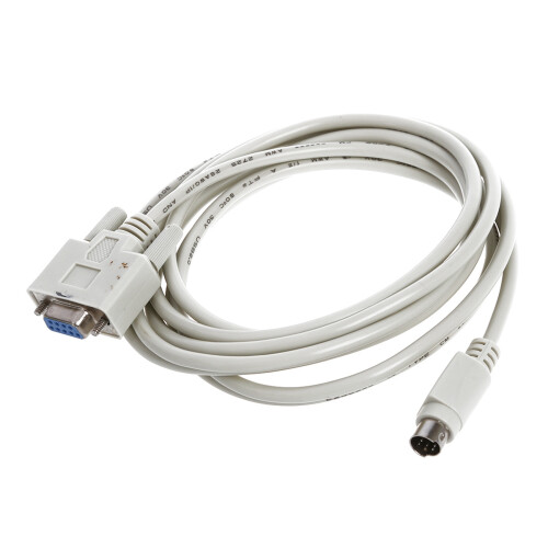 5X DB9P σε 8P Mini Din RS232 Καλώδιο Λήψης Λευκό 8,2 Ft για PLC -EH 1