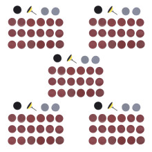 1000 stk. 50 mm 2 tommer slibeskive, slibeskiver, 80-3000 korn, med 1 tommer slibepude + 1/4 tommer skaft