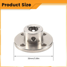8mm Flange Coupling Connector, Rigid Guide Steel Model Coupler Accessory, Shaft Fittings(8 Pack)