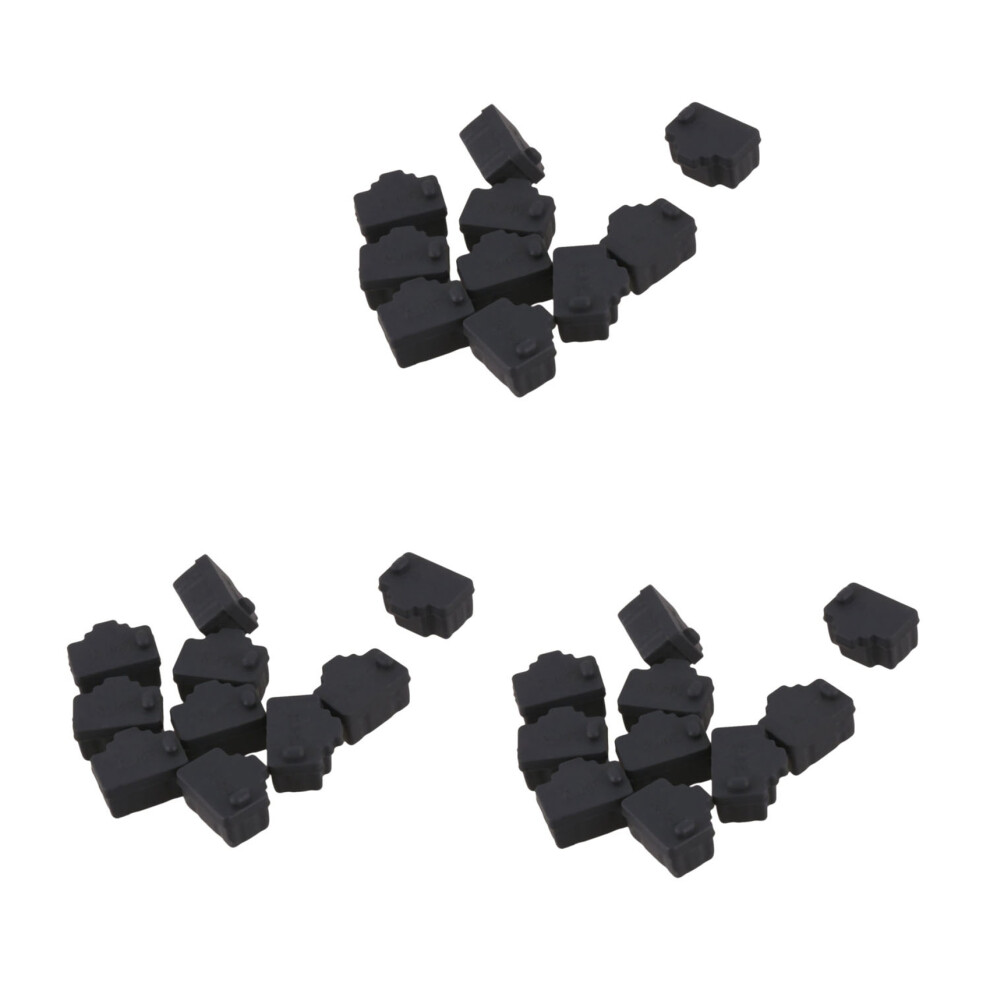 Ethernet Hub Port Rj45 Anti Dust Cover Cap Protector Plug 30Pcs Black 4853796948904