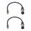 2x kabel XLR samec-samec, adaptér XLR-převodník, měnič audio patch kabelů - 30 cm 1