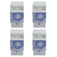 4X SUL181H Mekanisk Timer 24 Timer Relæ Elektrisk Programmerbar Timer 24 Timer Din Skinne Timer Afbryder