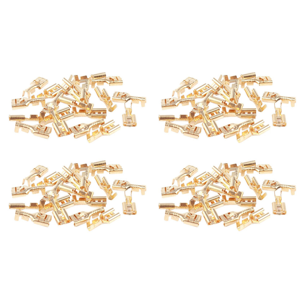 Brass 6.3 Mm Connectors Female Spade Cable Terminals, 80 Piece 4853796948966