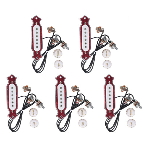 5x magnetisk akustisk gitarrpickup med enkel spole