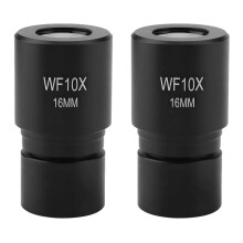 2x mikroskopokularlinser, -R001 WF10X 16 mm okular til mikroskop okulær montering 23,2 mm med skala 0,1 mm