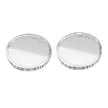 2 sæt 46 mm møntkapsler PS rund møntholder og 7 størrelser (16/20/25/27/30/38/46 mm) pakning