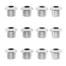 3x Gitar Tuner Konverteringsbøssinger Adapter Ferruler Nikkelbelagt med Fint Plastskall for 10mm Peghead-hull