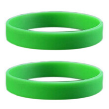 Braccialetto elastico in gomma siliconica alla moda 2X, bracciale rigido verde