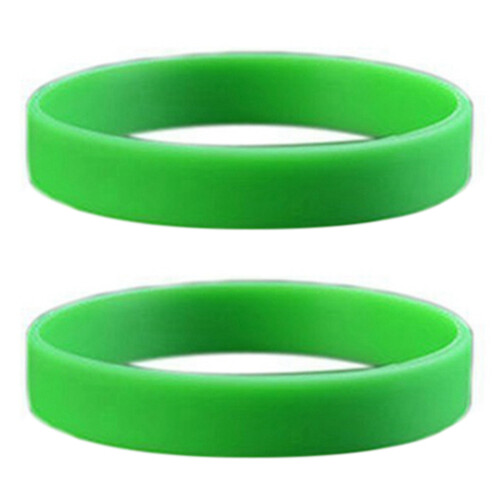 2 Pulseiras Elásticas de Silicone da Moda, Pulseira Bracelete Verde