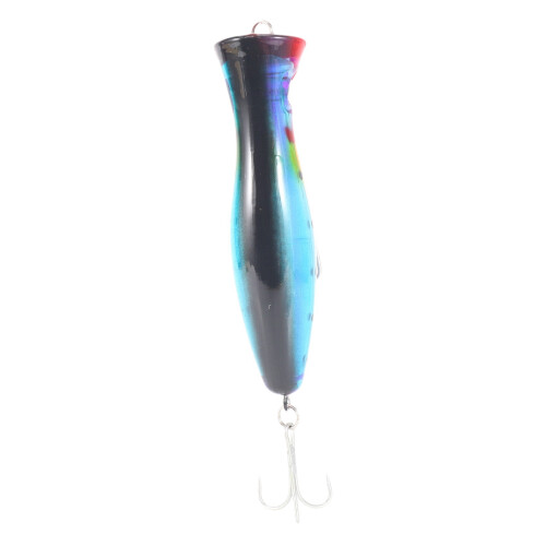2 Stück Popper-Angelköder 3D mit Drillingen 12 cm 42 g Topwater Hardbait Soft Isca Kunstköder Angelzubehör 2