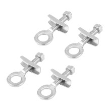 4 pezzi tendicatena a ciambella con retro diamantato in metallo color argento