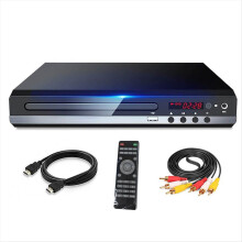 DVD-afspiller 1080P HD-hjemmeboks til TV, alle regionsfrie CD-disker, AV-udgang, EVD-afspiller - EU-stik
