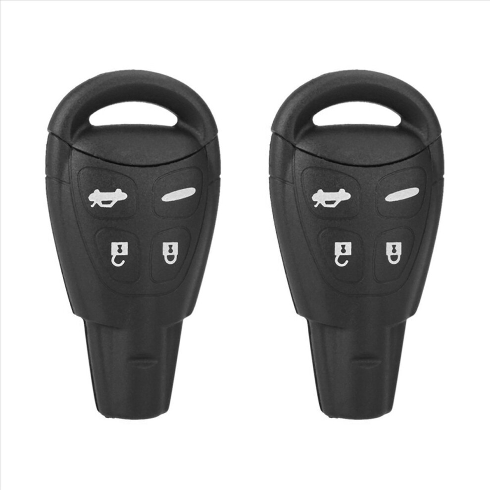 2X Replacement 4 Buttons Keyless Entry Remote Car Key Fob Shell Case Cover And Button Pad With Insert Blade 4853796949840