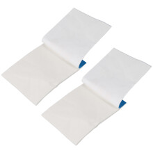 2 livretos com 100 unidades de lenços de papel macios brancos de 10 cm x 7,5 cm para limpeza de lentes de câmeras.