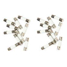 20 stk. 250V 0,5A 500MA hurtigsmeltende keramiske sikringer, rør 5 mm x 20 mm