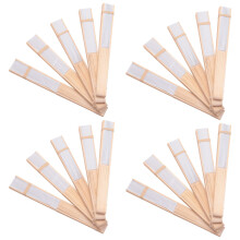 200 unidades/lote de leques de papel dobráveis elegantes brancos para lembrancinhas de casamento e festas, 21 cm (branco)