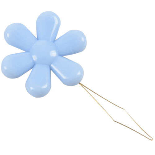 60Pcs Random Color Plastic+Metal Flower Head Wire Loop DIY Needle Threader Insertion Hand Machine Sewing Tool 2