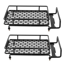 Barra luminosa a LED per portapacchi da tetto 2X per CC01 Axial SCX10 Portapacchi in lega di alluminio per auto