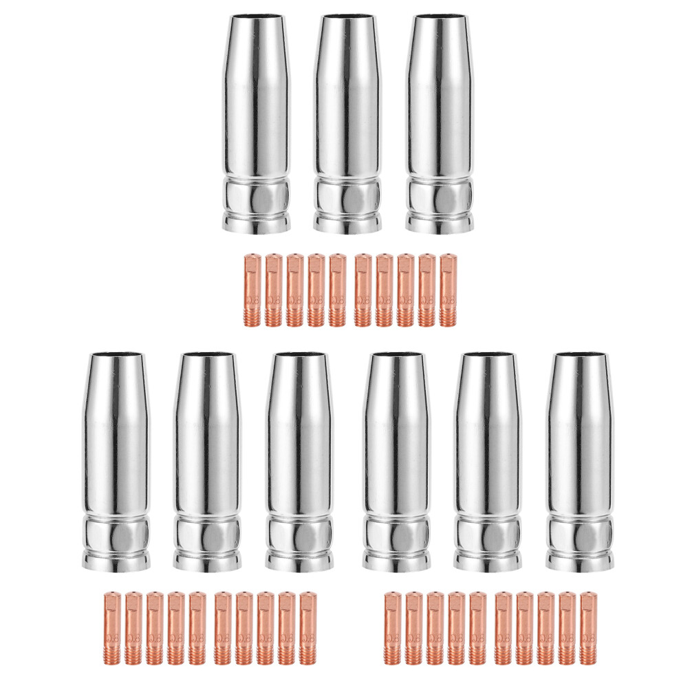 39Pcs Co2 Mig Welding Torch Aircooled Mb 15Ak Contact Tip Holder Gas Nozzle 0.8Mm Welder Shield Shroud Nozzle Tip Kit 4853796983707