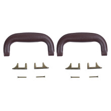 2X Valigia per chitarra e strumento musicale in pelle marrone con maniglia per trolley
