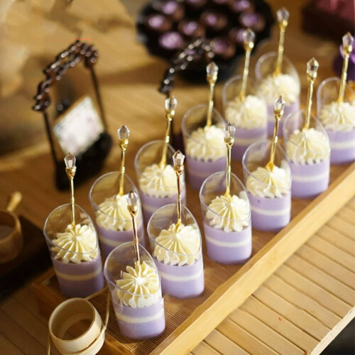 60 stk. 80 ml mini engangsfasede kakekopper puddinggelémoussekopp forrettskål til hjemmedessertbutikk matbeholder 1