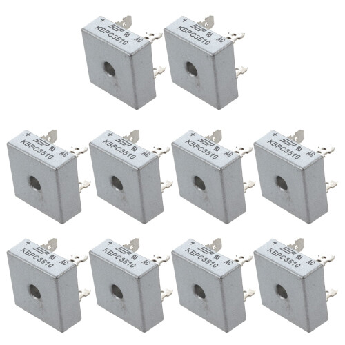 10X KBPC3510 35A 1000V μονοφασική τετραγωνική διοδική πλακέτα γέφυρας ανορθωτή