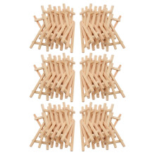 Set van 72 mini houten schildersezels voor schilderijen, knutselprojecten en kleine acryl- en olieverfprojecten.