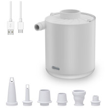 Mini luftpumpe bærbar camping lett liten oppblåsnings-/deflatorpumpe med batteri USB oppladbar for bassengflytere luftmadrass