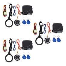 3X Smart RFID Car Alarm System Push Engine Start Stop Button Lock Ignition Immobilizer with Remote Keyless 12V