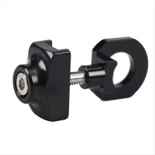 Tendeur de chaîne en alliage d'aluminium pour vélo pliant, compatible avec les fermetures éclair des vélos pliants. Noir.
