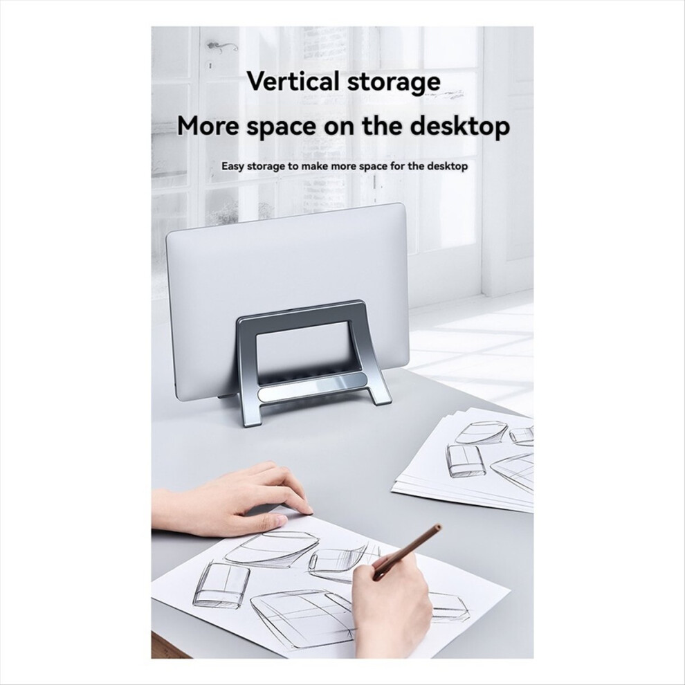 Vertical Laptop Stand Universal Desktop Stand Laptap Dock For Foldable Tablet Support Holder Silver 4852687987114