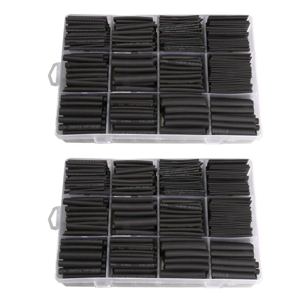 1250Pcs Heat Shrink Tubing Kit Heat Shrink Tubes Wire Wrap Ratio 2:1 Electrical Cable Sleeve Assortment With Case 4853796989617