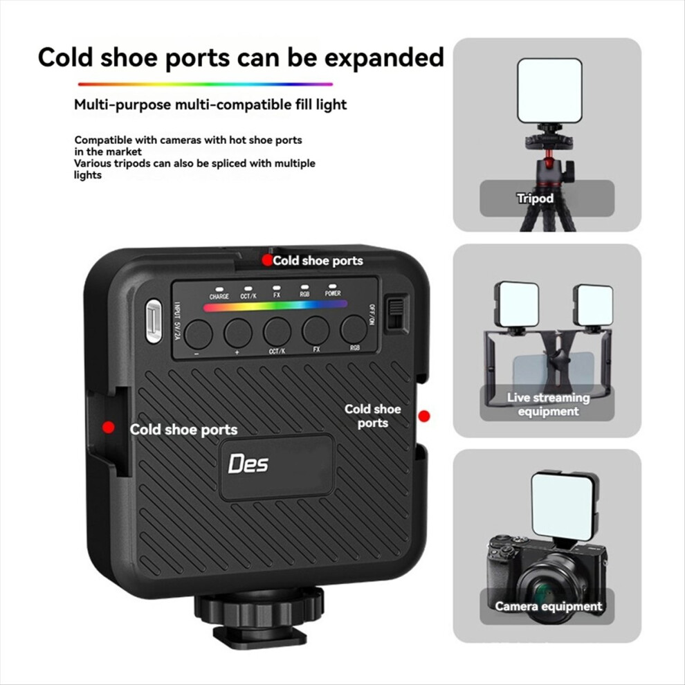 Mini Rgb Video S Photography Ing Selfie Mini Fill For Camera Photo Studio Consumer Electronics Light 4853544059623