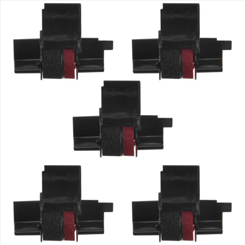 IR-40T (5 Pack) Compatible Calculator Printer Ribbons Ink Roller - Black & Red 2