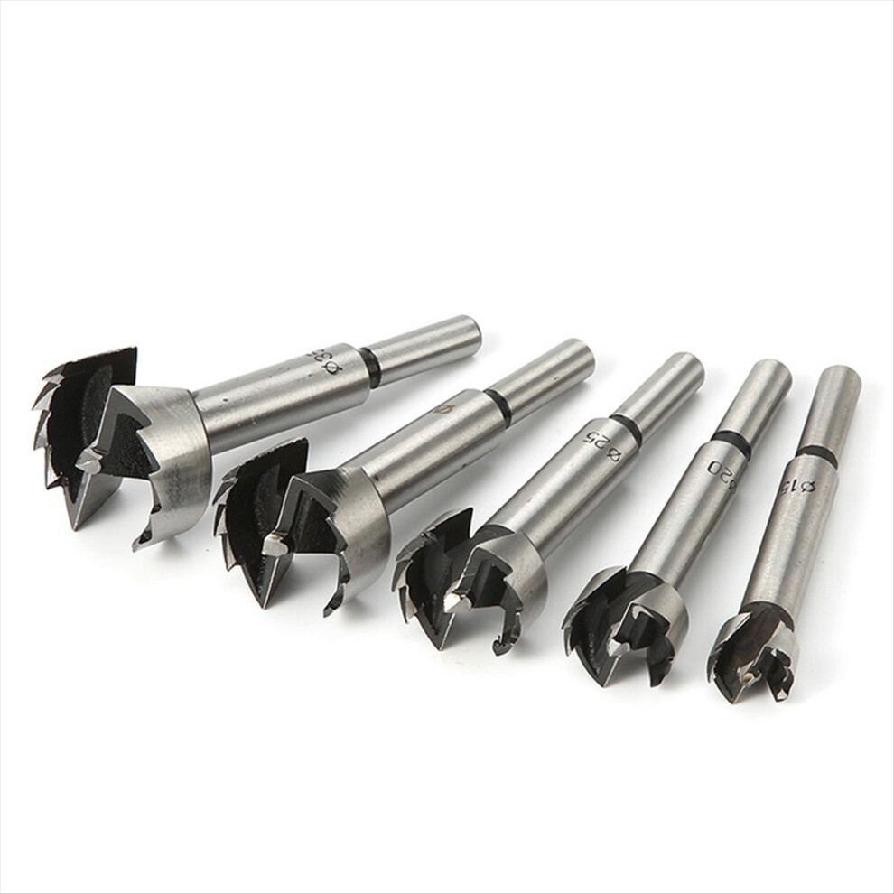 5Pcs 15-35Mm Forstner Woodworking Tools Hole Saw Hinge Boring Drill Bits Round Shank Steel Cutter For Wood Plastic 4853544059012