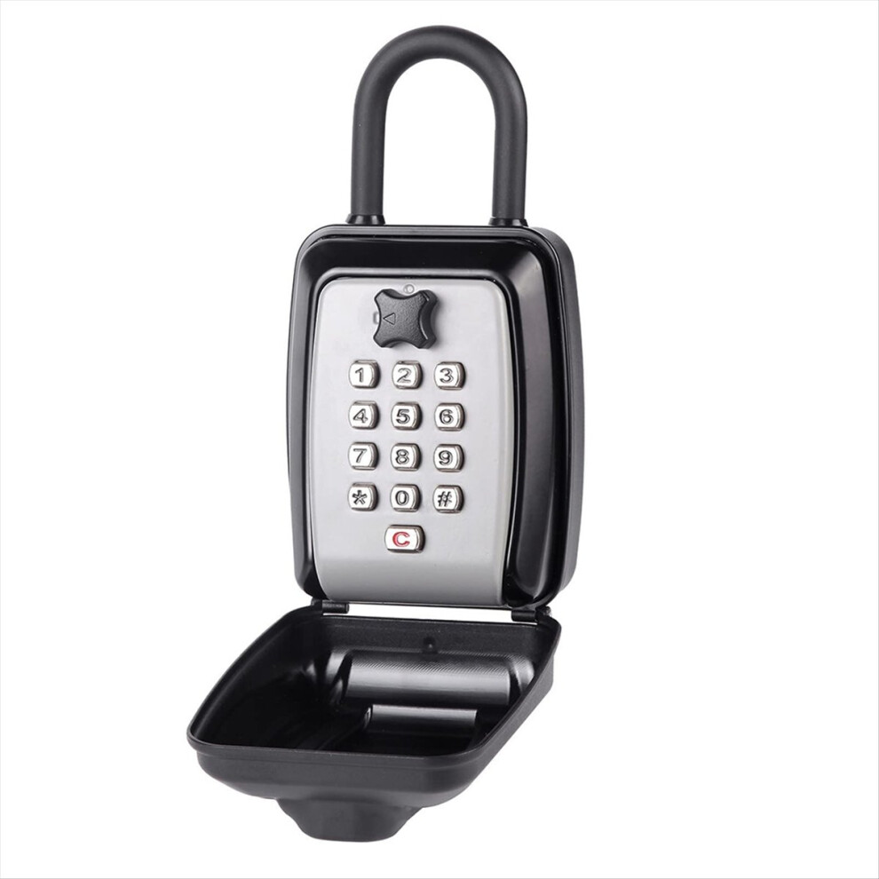 Key Safe -Spacious Resettable 12-Digit Combination Keypad Lock Box, Waterproof Key Safe Wall Mounted Lockbox For Home 4853544051115