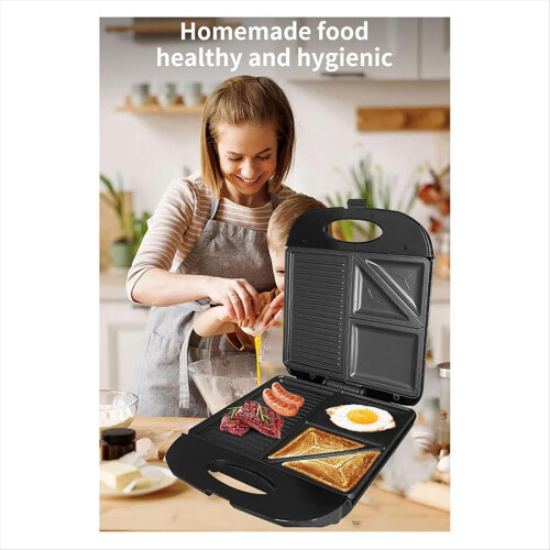 Breakfast Machine Multifunction Non-Stick Hotpot Waffle Omelet Sandwich Maker EU Plug 2