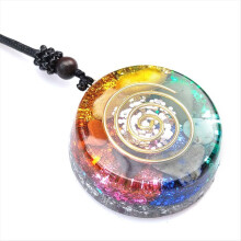 Orgonite Pendant Necklace Energy Generator Emf Healing Crystal Sacred Geometry Chakra Necklaces Meditation